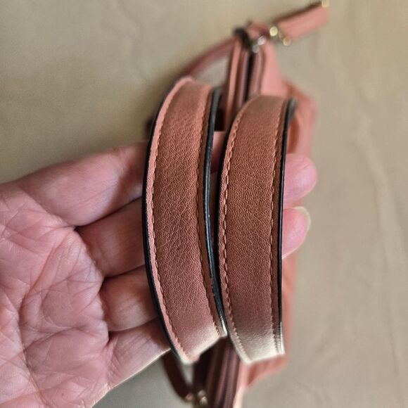 Nicole Miller Pink Purse Crossbody Wavy Front - Picture 12 of 16